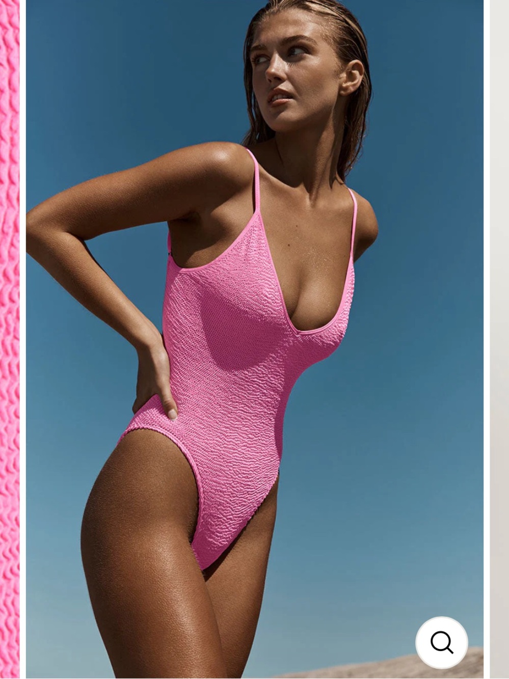 Bond-eye Australia Elena 2.0 Candy Pink Textured One-Piece Swimsuit